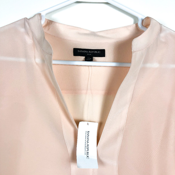 NWT Banana Repbulic Blouse 100% Silk P - Picture 6 of 8